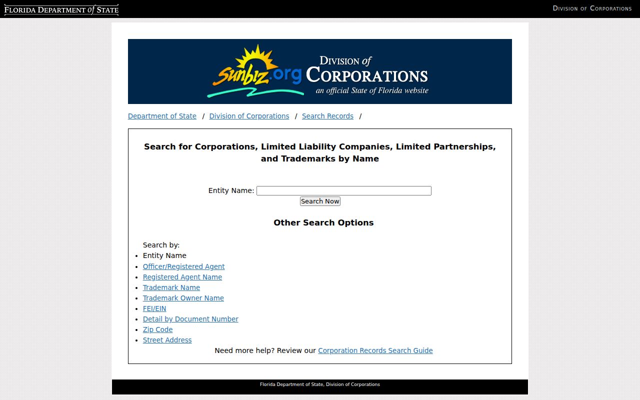 Port Orange residents directory Sunbiz name search
